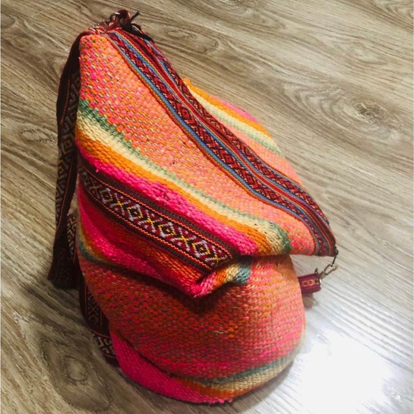 Andean Peruvian  backpack 🎒sheep wool - Picture 5 of 6
